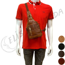 Cargar imagen en el visor de la galería, BANDOLERA CUERO CRUZADA "ZUERA"