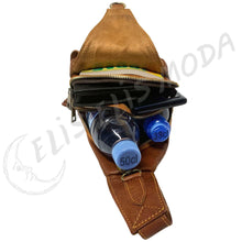 Cargar imagen en el visor de la galería, BANDOLERA CUERO CRUZADA "ZUERA"