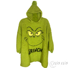 Cargar imagen en el visor de la galería, Bata Manta Adulto - Diseño Grinch