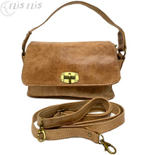 Cargar imagen en el visor de la galería, Bolso pequeño de mano o bandolera de Cuero "ACORDEÓN (S)"