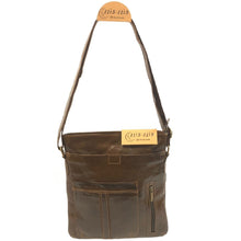 Cargar imagen en el visor de la galería, BANDOLERA CUERO PULIDO "JAEN" café