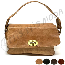 Cargar imagen en el visor de la galería, BOLSO CUERO DE MANO PEQUEÑO O BANDOLERA "ACORDEÓN PEQUEÑOS (S)"