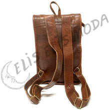 Cargar imagen en el visor de la galería, MOCHILA CUERO MEDIANA "CAZORLA"