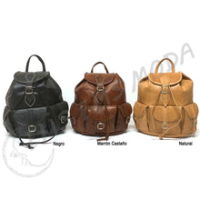 Cargar imagen en el visor de la galería, MOCHILA CUERO PEQUEÑA "CLASSIC PEQUEÑA"