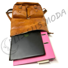 Cargar imagen en el visor de la galería, MOCHILA CUERO GRANDE "GUADIX"