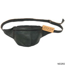 Cargar imagen en el visor de la galería, RIÑONERA CUERO "CRETAS" camel, café tostado o negro