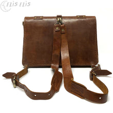 Cargar imagen en el visor de la galería, Maletín Mochila grande de Cuero "OLD SCHOOL"
