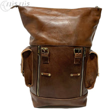 Cargar imagen en el visor de la galería, Mochila grande de Cuero "ALDEIRE"
