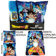 Cargar imagen en el visor de la galería, Set Cojin y Manta - Diseño Dragon Ball

